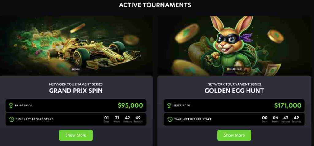 NeoSpin tournaments screenshot